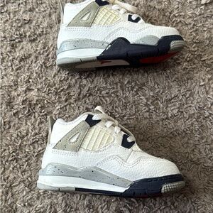 Kids White and Gray Sneakers